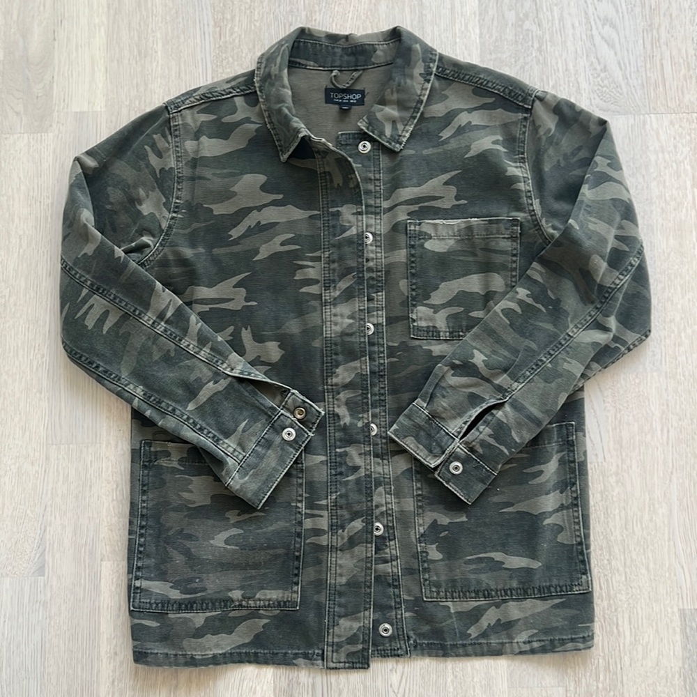 Topshop Camo Shirt Jacket